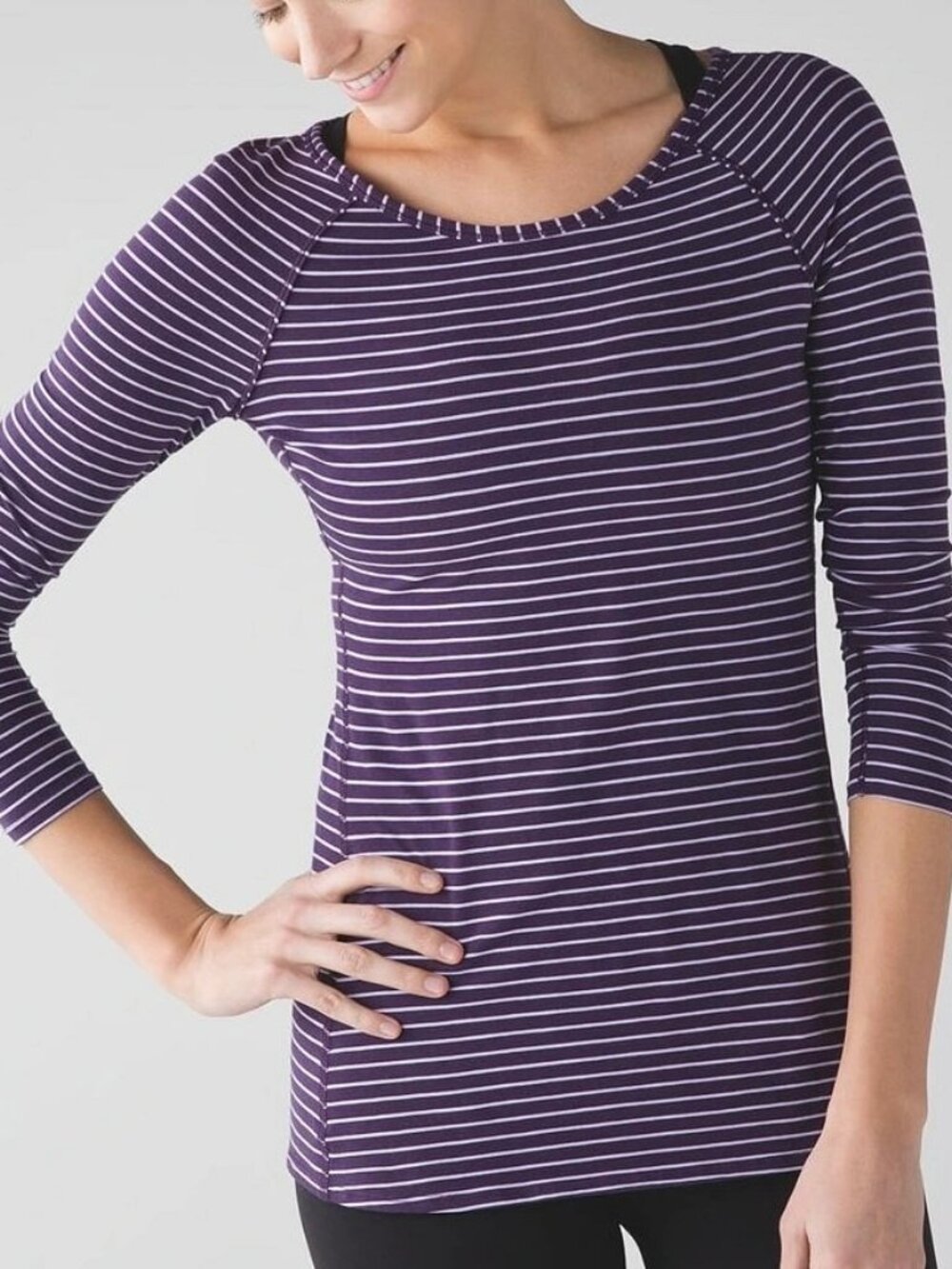 LULULEMON striped long-sleeve shirt size 8